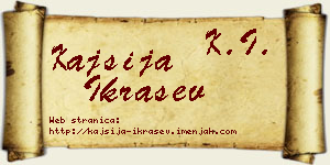 Kajsija Ikrašev vizit kartica